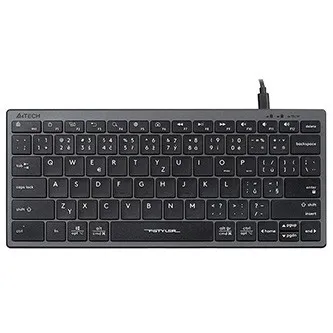 A4Tech FX51, Klávesnice CZ, bez numeriky, nízkoprofilová typ drátová (USB), šedá