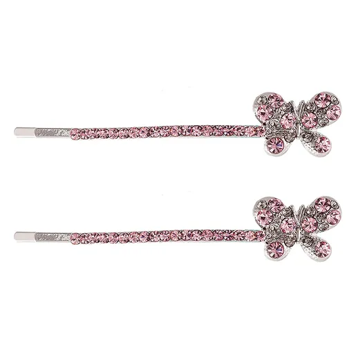 2ks vlásenka růžový motýl MLHC0150