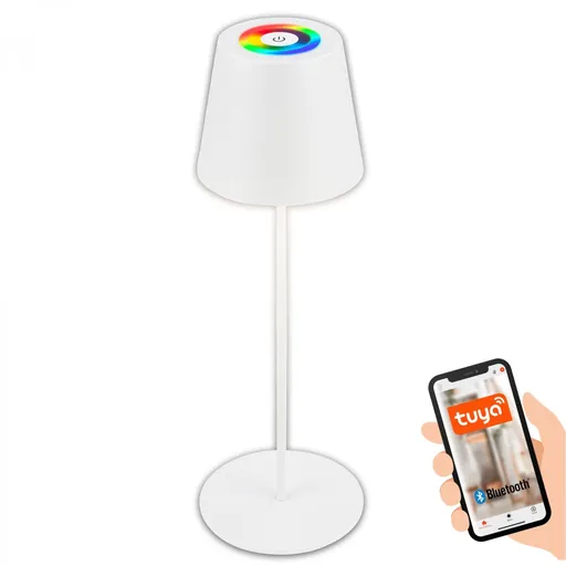 BRILONER Coloris LED stolní lampička Smart bezdrátová, ovládání přes aplikaci, stmívatelné, bílé 7559016