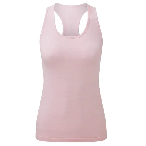 TriDri® Dámské bezešvé sportovní tílko 3D fit - Světle růžový melír | L