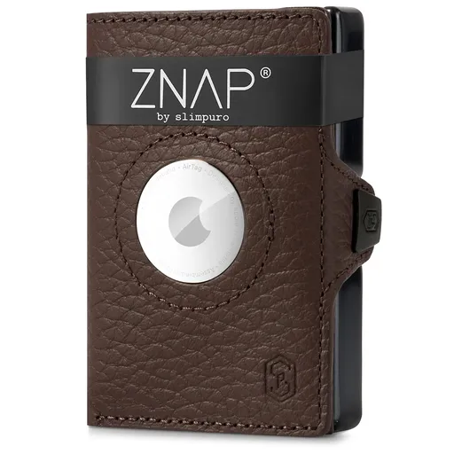 Slimpuro ZNAP Airtag Wallet, 12 karet, přihrádka na mince, 8,9 x 1,8 x 6,3 cm (Š x V x H), ochrana RFID