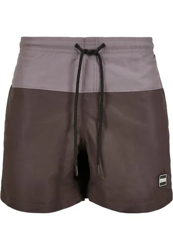 Urban Classics Block Swim Shorts blackbird/asphalt - XXL