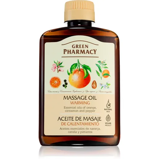 Green Pharmacy Essential oils of Orange Massage Oil hřejivý masážní olej 200 ml