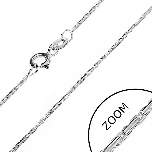 Řetízek ze stříbra 925 - hádek ze čtyř řad tyčinek, 1,1 mm