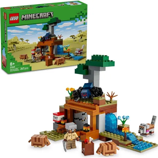 LEGO® Minecraft® 21269 Výprava do dolů a pásovec