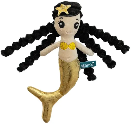 TULIMI Měkká hadrová panenka Bella s šustícími prvky, zlatá