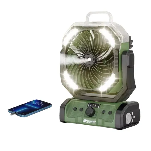 Holdcarp Větrák Rechargeable DoubleMotor WaterSpray Fan,Holdcarp Větrák Rechargeable DoubleMotor WaterSpray Fan