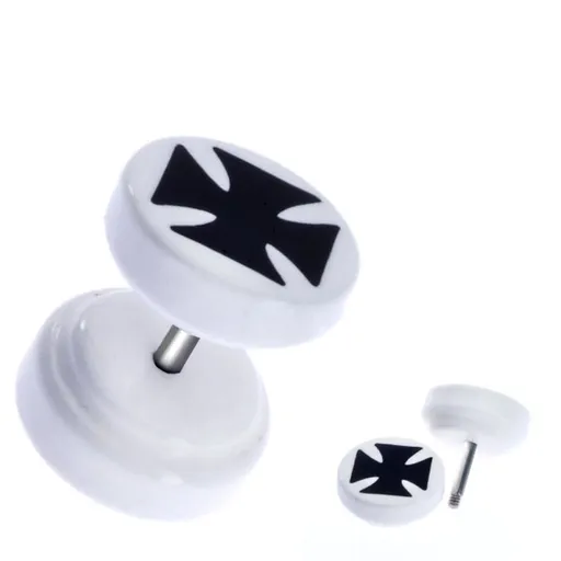 Falešný plug z akrylu se symbolem maltézského kříže