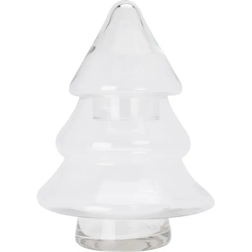 Skleněná vánoční dóza Stromeček 17 × 17 × 25 cm