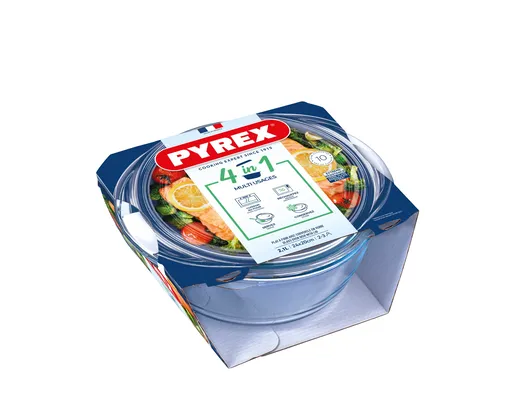 Skleněná zapékací mísa PYREX s víkem Ø20cm/2,1l