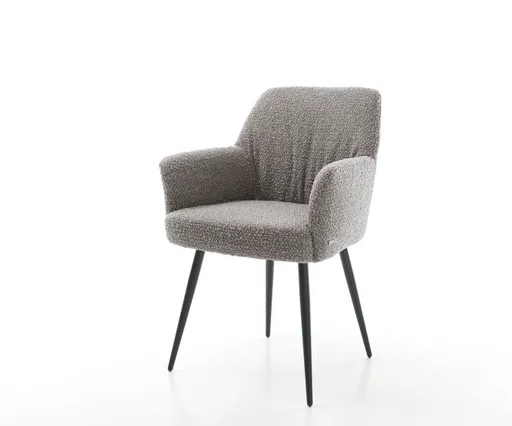 Jídelní židle Xana-Flex podnož zúžená kovová černá bouclé