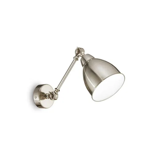 Ideal Lux NEWTON AP1 NICKEL LAMPA NÁSTĚNNÁ 016399