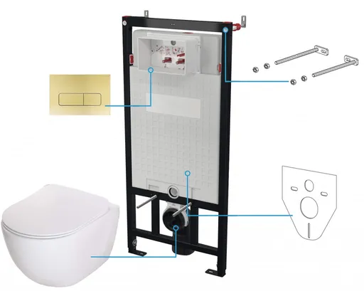 DEANTE WC SET 200 toaletní sada, podomítková, 6v1 CDER6ZPW