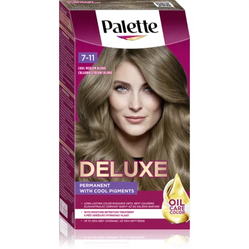 Schwarzkopf Palette Deluxe permanentní barva na vlasy odstín 7-11 Chladná střední blond 1 ks