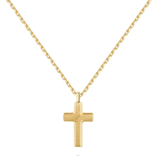 Brosway Stylový ocelový náhrdelník s křížkem Backliner BBC05