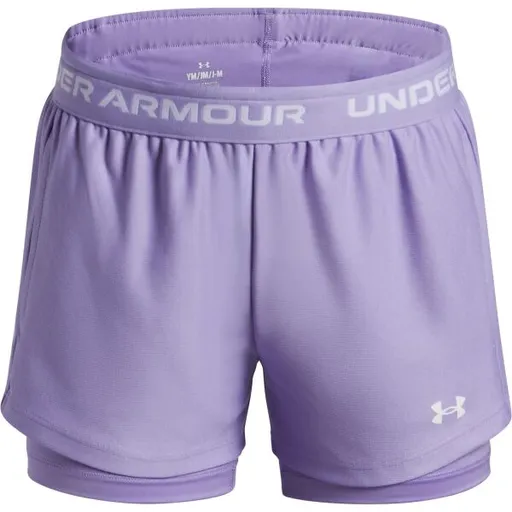 Under Armour TECH PLAY UP 2N1 SHORT Dívčí šortky, fialová, velikost XL
