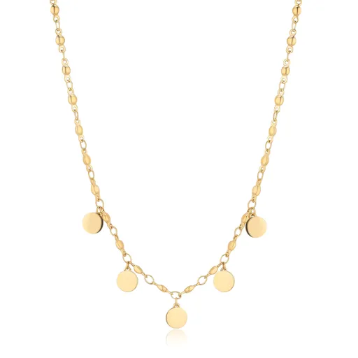 S'Agapõ Pozlacený ocelový náhrdelník s penízky Elysium SUM02