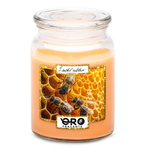 Svíčka Včely na plástvi (Vůně svíčky: Tropické ovoce)