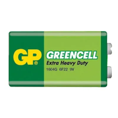 Baterie 6F22 (9V) Zn-Cl GP Greencell 1ks / shrink
