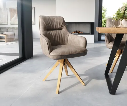 Jídelní židle Zelia-Flex dřevěná podnož hranatá mikrovlákno