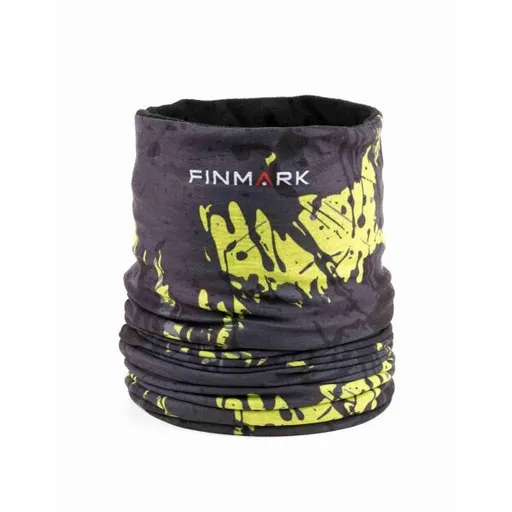 Finmark MULTIFUNCTIONAL SCARF WITH FLEECE Multifunkční šátek, žlutá, velikost