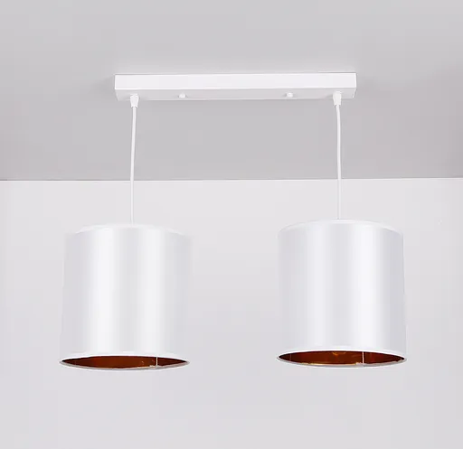 Závěsná lampa bílý pásek 2xE27 Atlanta