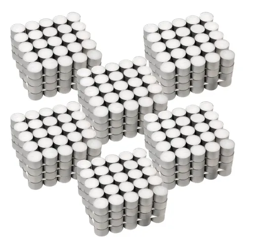 Bílé čajové svíčky, bez parfémů, 8 h hoření, 600 ks