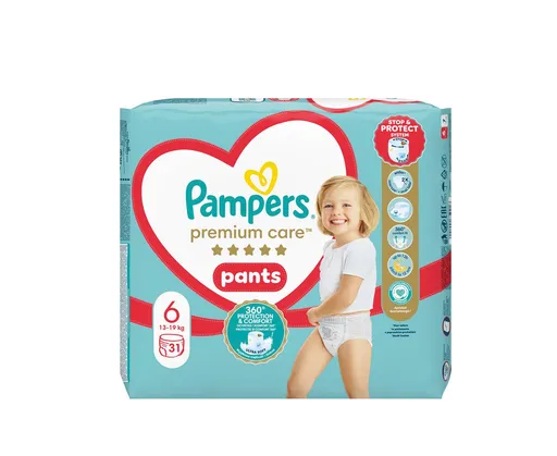 Pampers Premium Care vel. 6 13-19 kg plenkové kalhotky 31 ks