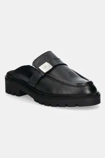 Kožené pantofle Calvin Klein Jeans FLATFORM SLIPON MG LTH