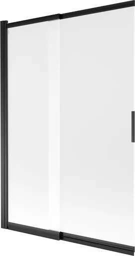 MEXEN Fox 2-křídlá posuvná vanová zástěna 120 x 150, dekor, černá 891-120-002-70-30