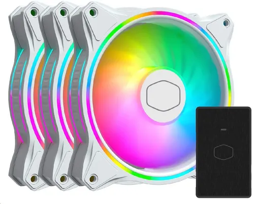 Cooler Master ventilátor MasterFan MF120 Halo 3in1 White, 3x120mm, ARGB, bílá