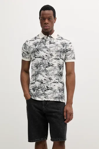 Polo tričko s lněnou směsí Tommy Hilfiger