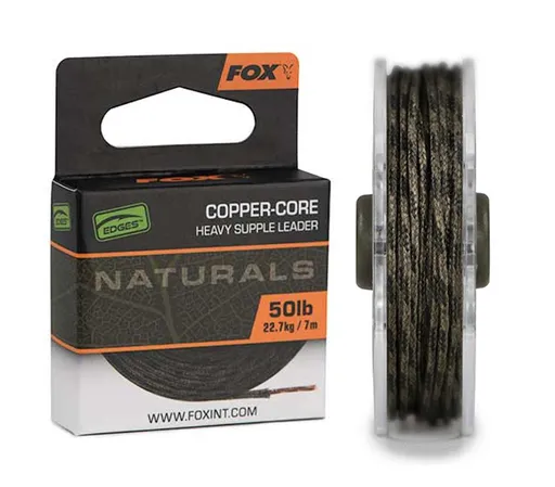 Fox Návazcová šňůra Edges Naturals Copper-Core 50lb 7m,Fox Návazcová šňůra Edges Naturals Copper-Core 50lb 7m