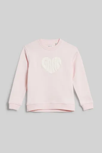 MIKINA GANT HEART GRAPHIC SWEAT C-NECK CRYSTAL PINK