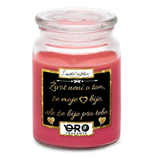 Svíčka Moje srdce (Vůně svíčky: Višně v čokoládě)
