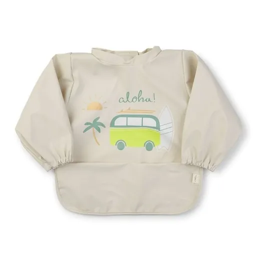 Saro Baby nepropustný bryndák s rukávkama Aloha