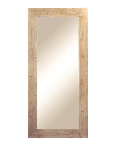 Přírodní antik nástěnné zrcadlo z recyklovaného dřeva Cilla - 95*5*210 cm 22032300