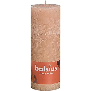 BOLSIUS rustikální sloupová mlhavě růžová 190 × 68 mm (8717847142993)
