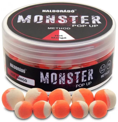 Haldorádó plovoucí boilie pop-up method monster 30 g 9+11 mm - hot mango