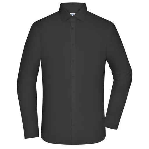 James & Nicholson (Daiber) Pánská košile s dlouhým rukávem JN1372 - Černá | XL