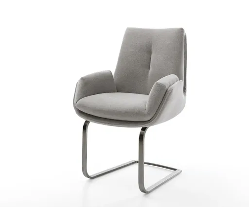 Jídelní židle Clea-Flex látka Měkký šedá jídelní židle plochý