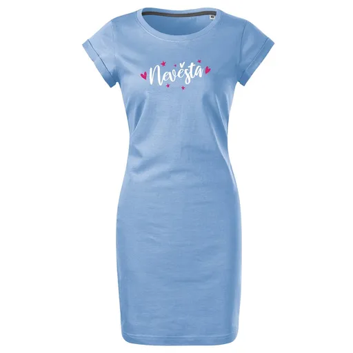 Bontis Šaty Nevěsta HVĚZDY A SRDCE - Nebesky modrá | L