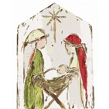 Betlém Marie, Josef a Ježíšek II (Haley Bush), 40×50 cm, vypnuté plátno na rám (5018501)
