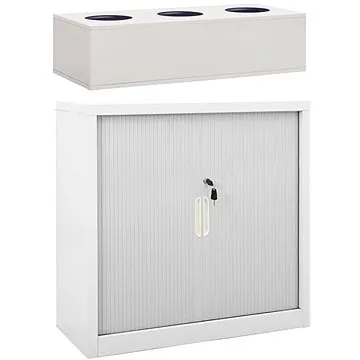 Skříň s posuvnými dveřmi s květináčem šedá 3095247 (3095247)