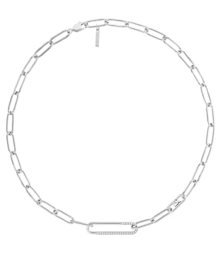 Calvin Klein Výrazný dámský náhrdelník z oceli Asymmetrical Elegance 35000536