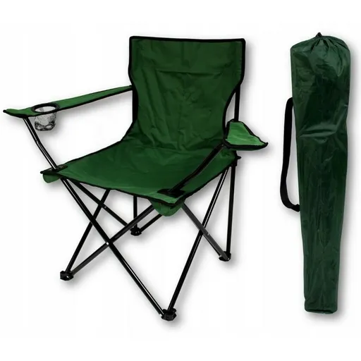 Křeslo rybářské, 50 x 50 x 80 cm, zelená