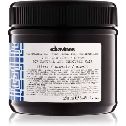 Davines Alchemic Conditioner Silver hydratační kondicionér pro zvýraznění barvy vlasů 250 ml