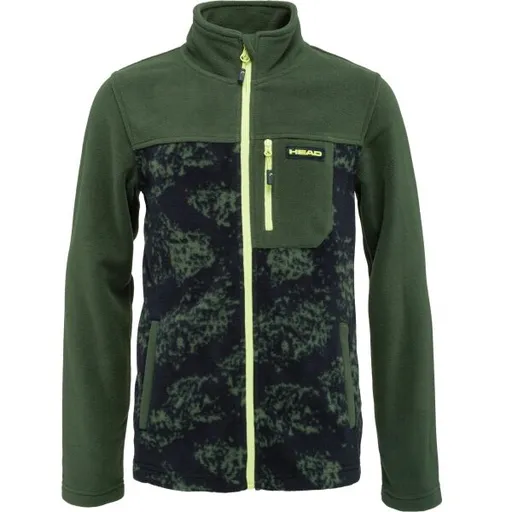 Head BONY Chlapecká fleecová mikina, zelená, velikost 116-122