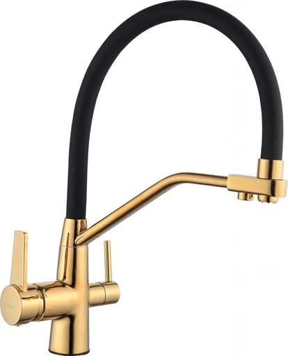 MEXEN Duo kuchyňská baterie zlato/ černá 671701-57