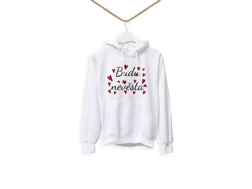 Personal Dámská mikina - Budu nevěsta Barva: Bílá, Velikost - dospělý: L